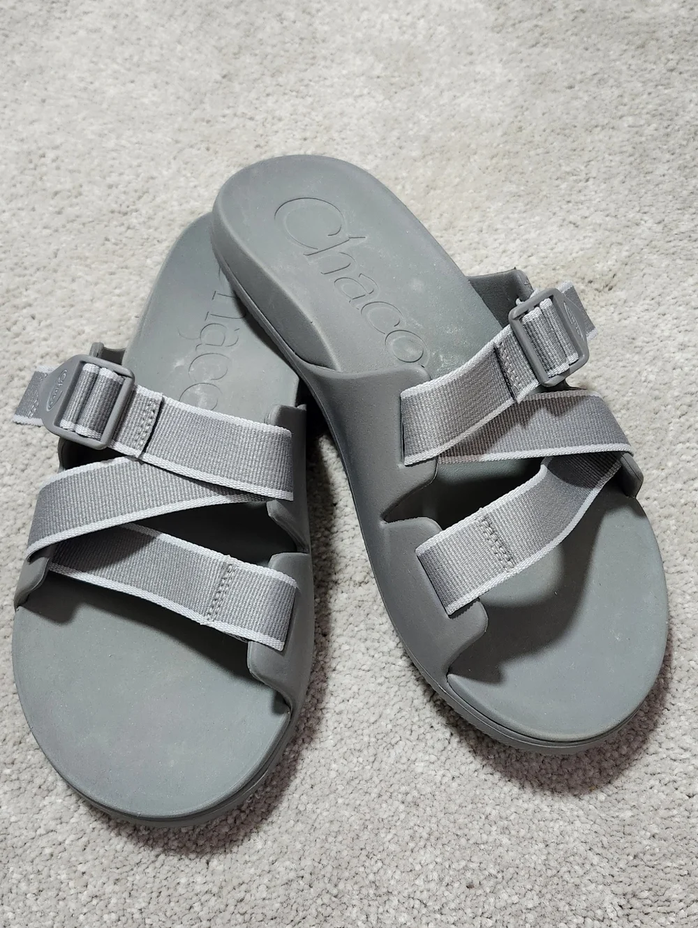 Chaco‎ Men's Chillos Summer Slide Sandal Shoe Grey Size 10